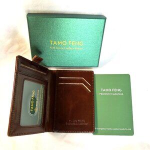 New Tamo Feng RFID Blocking Leather Wallet For Men Business Gift Full Grain